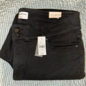 Lane Bryant High-Rise Straight Leg Black Jeans